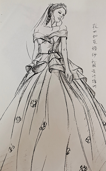 杭州婚纱礼服设计班作品6