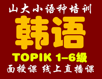 山大韩语考级培训班-TOPIK 1-6级 面授课-线上直播课